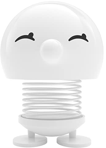 Hoptimist Bimble, wobble-figur, skandinavisk dekoration för vardagsrum, skrivbord, kontor, hall, badrum, modern & skandinavisk, bra present, 10 x 10 x 14 cm, Stor, Vit