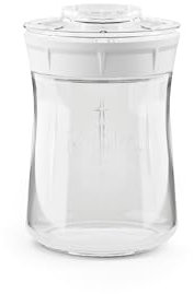 Kefirko Bocal de Fermentation | L'ensemble idéal pour préparer du Kéfir de Lait ou du Kéfir d'eau à la Maison | Fermenteur-germinateur Maison + livret de Recettes | 848ml | sans BPA | (Blanc)