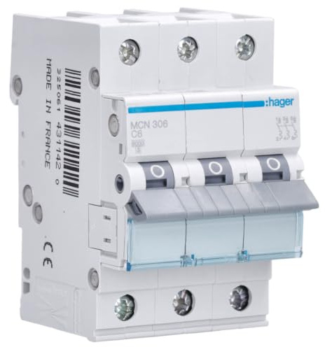 Hager MCN306 LS-Schalter 3 polig 6kA C-6A 3M
