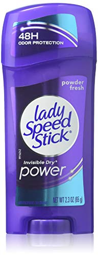 Lady Speed Stick Deodorant 2.3 Ounce Powder Fresh Invisi Dry (68ml) (2 Pack)