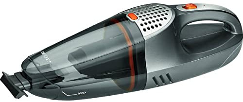 Clatronic Handstaubsauger | Nass-Trocken-Akkusauger | permanent Staubfilter (auswaschbar) | 16,8 Watt | Ladekontrollleuchte | für Auto, Teppich | inkl. 2x Fugendüse (13 cm + 26 cm) | AKS 832 anthrazit