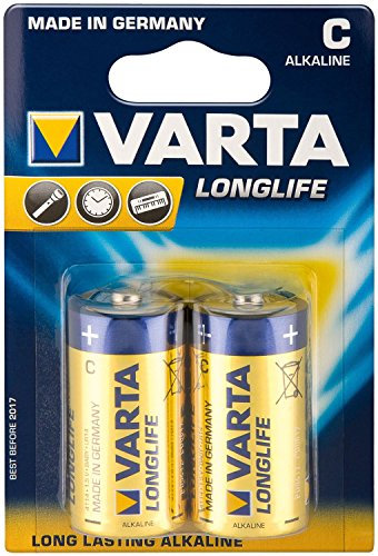 VARTA Lot de 8 Blisters de 2 Piles Longlife Extra 4114 Baby C LR14