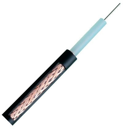 Cavo coassiale RG59 - Video - Bobina da 300 metri - Copertura di colore nero - Diametro esterno 6.0 mm