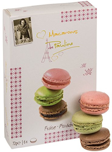 Macarons de Pauline - Assortiment de macarons - goût fraise/pistache/chocolat