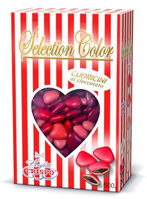 CONFETTI CRISPO | Selection Color Cuoricini Mignon | ROSSO | 500 gr