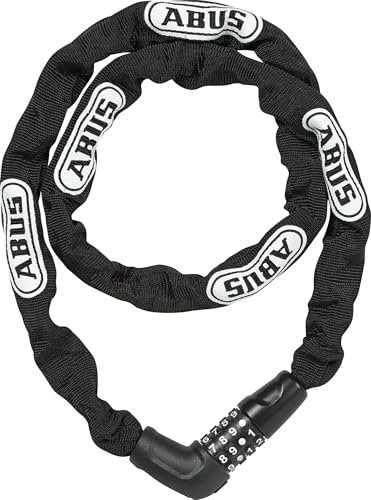 ABUS Kettenschloss Steel-O-Chain 5805C – Zahlenschloss aus 5 mm starken Stahlkette – ABUS-Sicherheitslevel 4 – 110 cm – Schwarz