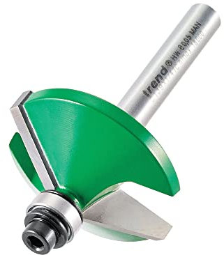 Trend CraftPro Fasenfräser-Bit, 1/4-Zoll-Schaft, 35,1 mm Schnittdurchmesser und 30-Grad-V-Nut, Wolframkarbidspitze, C139X1/4TC