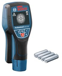 Bosch Professional Scanner Mural D-tect 120 (tuyaux en Plastique/Montants en Bois/Fils électriques sous Tension/métaux ferreux/métaux Non ferreux : 60/38/60/120/120 mm; boîte en Carton)