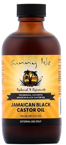 Sunny Isle Jamaican Black Castor Oil 4oz | 100% Natural Treatment for Hair, Scalp and Skin