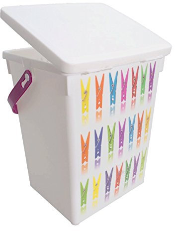 Wäscheklammer-Box zum aufbewahren von Wäscheklammern 16,5 x 14 x 23 cm