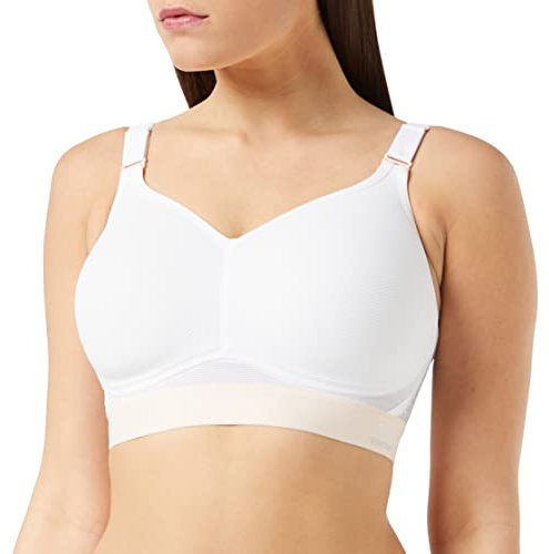 TriAction Damen Gepolstert Sport-BH Hybrid Lite P, Weiß (White 03), Gr. 80D