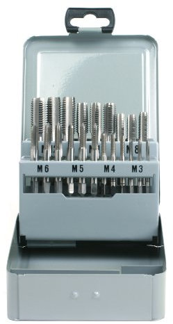 GSR Profi Gewindebohrer Set HSSG | Gewindeschneidsatz | 21tlg | Metrisch | M3-M12 | Gewindeschneider Handgewindebohrer Satz