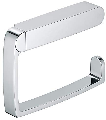 KEUCO Elegance Toilettenpapierhalter, offene Form, Metall verchromt, Made in Germany, schwenkbar, inkl. Schrauben und Dübel, Klopapierhalter zum Bohren