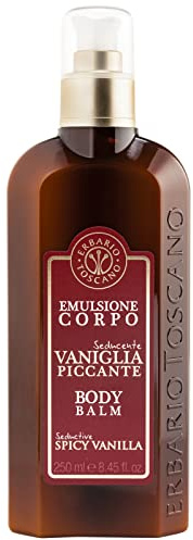 ERBARIO TOSCANO - Emulsione Corpo Vaniglia Piccante 250ml | Estratti di Rosa Centifolia, Azione Emolliente Tonificante e Lenitiva
