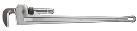 RIDGID 31115 Model 848 Aluminium Straight Pipe Wrench, 48-inch Plumbing Wrench