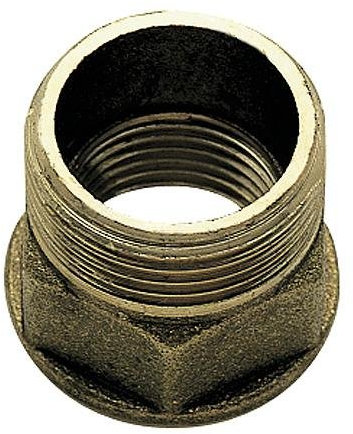 Raccord Mamelon laiton brut mâle femelle - réduit cote femelle - 243 g-Femelle 33/42-Mâle 40/49-Brut