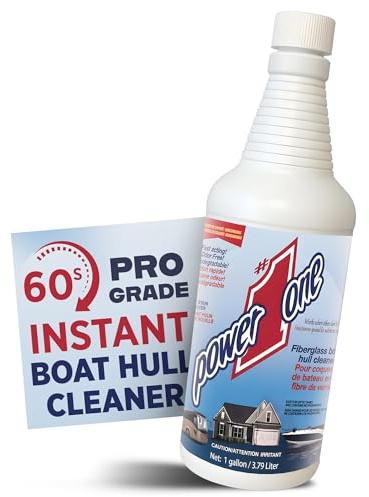 Power #1 One Rust Remover Liquid 32 oz Made in USA – Multipurpose Hard Water Stain Remover, Brake Dust and Wheel Cleaner, Boat Hull Cleaner for Fiberglass, Vinyl, Marine Boats and Outdoor Surfaces
