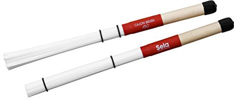 Sela SE 035 Cajon Brush 180 für Cajons, Percussion Instrumente und Schlagzeug, Cajon Zubehör, Drum Sticks mit Nylonfasern