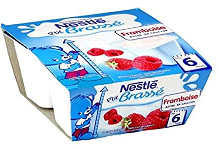 NESTLE P'tit brassé framboise - 4 x 100 g