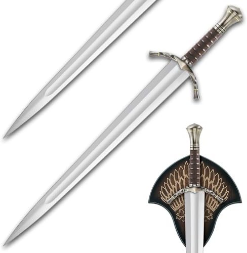 United Cutlery Replica Lord of the Rings Sword of Boromir | LOTR Collectible | Certificate of Authenticity | Premium Wooden Display Plaque | Officially Licensed Lord of the Rings Merch | 39 Length