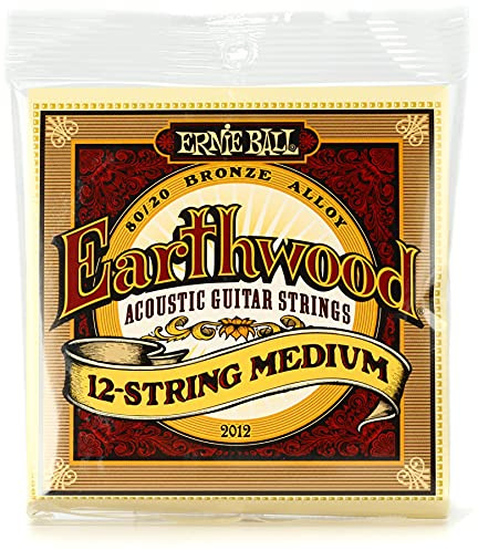 Ernie Ball Earthwood Medium 12-String 80/20 Bronze Acoustic Guitar Strings - 11-28 Gauge