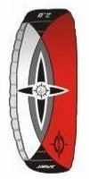 Lenkmatte Sigma Spirit 2.5 schwarz-weiß-rot, rtf, flugfertig, Parafoil, 2-Liner, Powerkite