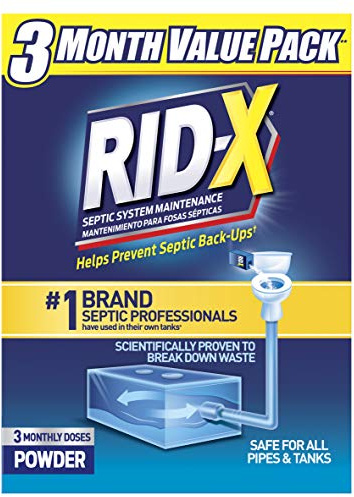 RID-X Septic tank behandling enzymer, 3 månaders levererar pulver, 29,4 oz