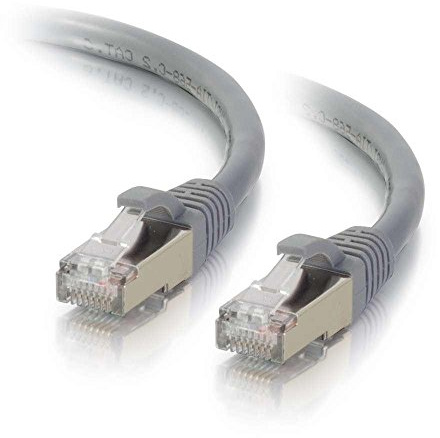 C2G 20M Grey CAT6A Ethernet Gigabit Lan Network Cable (RJ45) Nickel plated and Copper Braided Patch UTP Cable