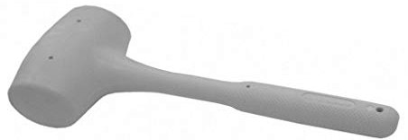 Mazzuola In Gomma Per Piastrellista Corpo Ricoperto Totalmente In Gomma Bianca. Anima In Ferro, Manico Ergonomico.