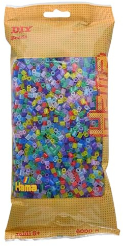 Hama säkringspärlor (6 000 stycken, genomskinliga)