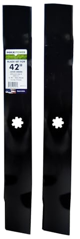 Maxpower 561811B 2 Set of 3-N-1 Blades for Many 42 in. Cut John Deere Mowers, Replaces OEM #'s GX22151 and GY20850