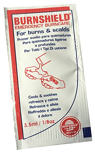 Brandsalbe, Gel zur Schmerzlinderung von Burnshield, für Notfall und Erste Hilfe, 25 Beutel