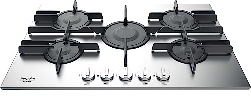 Hotpoint Ariston - Piano cottura a gas FTGHL 751 D/IX/HA finitura inox e griglie in ghisa da 75cm