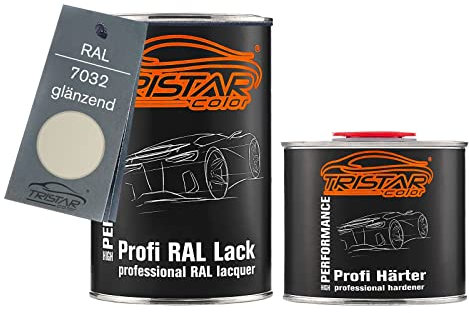 TRISTARcolor RAL 7032 Kieselgrau glänzend 2K Autolack 1,5 Liter / 1500 ml Dose inkl. Härter