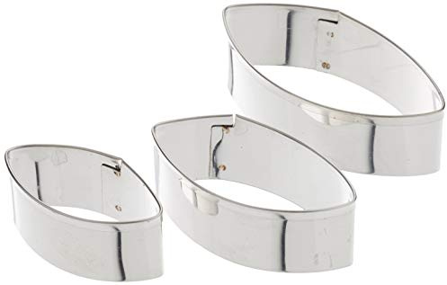 Städter Ausstechform, Edelstahl, 3er-Set oval, 6cm, Silber