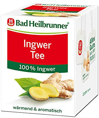 Bad Heilbrunner Ingwer Tee, 8er Filterbeutel, 1er Pack (1 x 6.4 g)