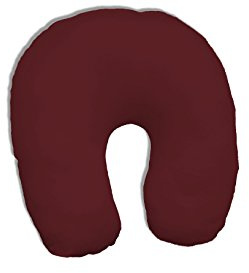 Dukal | Bezug für Nackenhörnchen | 45 x 12 cm | aus hochwertigem DOPPEL-Jersey | 100% Baumwolle | Farbe: Burgund