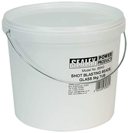 Sealey b5kg 5 kg – Granalla de cristal plástico bañera