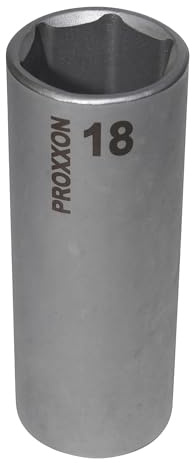 PROXXON 23548 Tiefbett Steckschlüsseleinsatz / Nuss 18 mm Antrieb 3/8', Länge 64mm