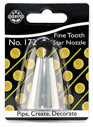 JEM NZ172 Douille Etoile Ouverte à Dents Fines, Acier Inoxydable, Argent, 2 x 2 x 3.5 cmNZ172