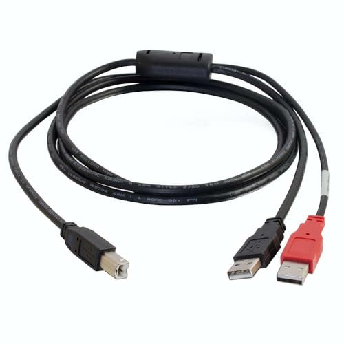 C2G /Cables to Go 28108 Câble Y USB 2.0 One B mâle vers deux USB A mâle (Noir)