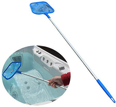 Happy Hot Tubs Swimming Pool Leaf Skimmer Net With 5 piece 48'' Pole Leaf Remover Cleaner Clean