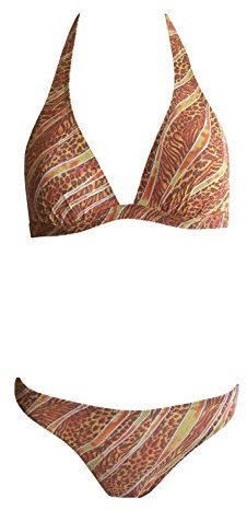 Solar Tan Thru Neckholder-Triangel-Bikini braun, Gr. 40 B-Cup