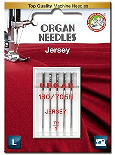 Organ Needles 5205070BL Maschinennadeln, Silber, 70/10 Größe, 5 Count