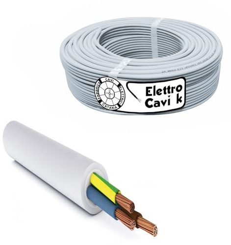 ELETTROCAVI K - CAVO ELETTRICO FG16OR16 3G6 mm² IN DOPPIA GUAINA PER USO ESTERNO E INTERNO TRIPOLARE 3 POLI CPR 0,6/1 kV IEMMEQU PROFESSIONALE MADE IN ITALY 10 METRI