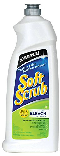Soft Scrub Commercial Disinfectant Cleanser with Bleach, 36 OZ Bottle (Pack of 6)