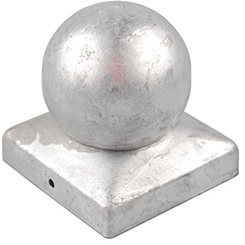 Baumarktplus Pfostenkappe Abdeckkappe für Pfosten Kugel 12 x 12 verzinkt 121 x 121 mm verz