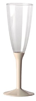 20 X FLUTE + BASE IN PLASTICA VARI COLORI (BASE AVORIO)