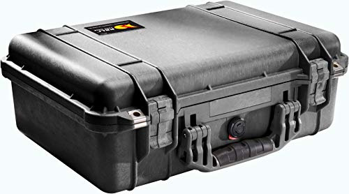 PELI 1500 skyddsväska för kamera, IP67-vatten- och dammtät, 19 liters kapacitet, tillverkad i Tyskland, inget skum, svart