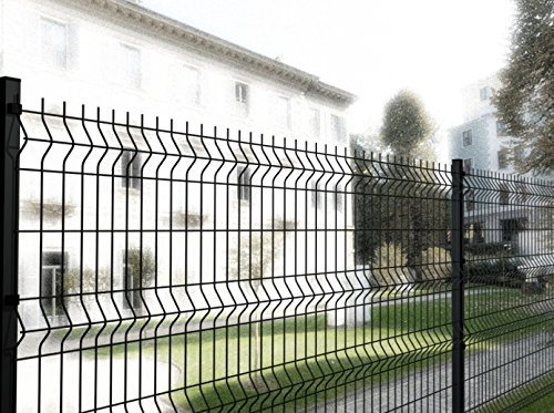 ITALFROM - Pannelli Recinzione Giardino Esterno (200x102h) Pannelli Rete Metallica Rigida, Rete Elettrosaldata per Recinzione Modulare Cancellata, Pannelli per Recinzioni Antracite (2285)